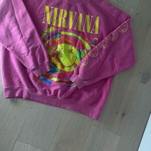 Urban Outfitters Pink Nirvana Crewneck